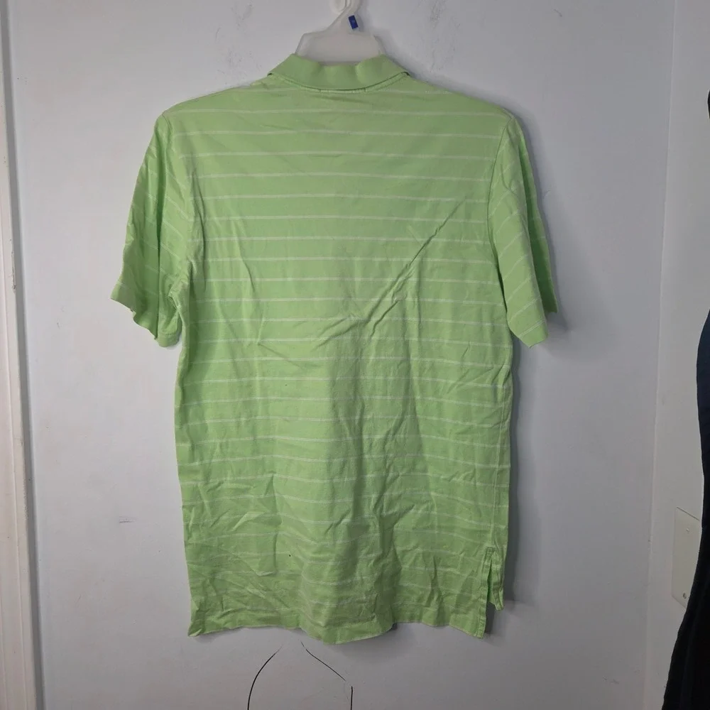 Polo Ralph Lauren Mens Small Lime Green Striped Pima Cotton Polo Shirt S